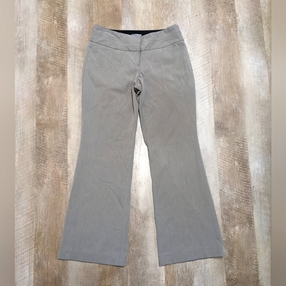 Express Greige Flared Trouser Pants Editor - Picture 1 of 9
